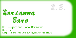 marianna baro business card