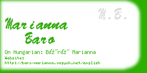 marianna baro business card